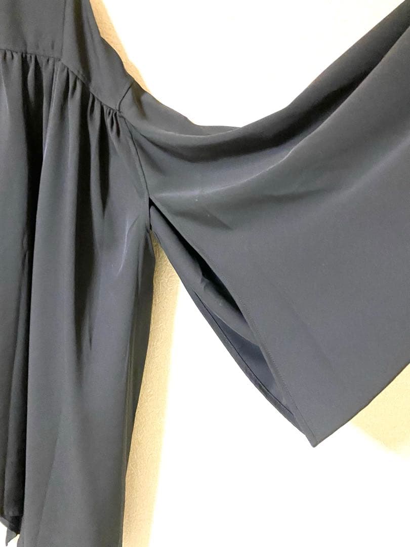 NOT CONVENTIONAL オーバーサイズシャツ　きものシャツ　黒　美品