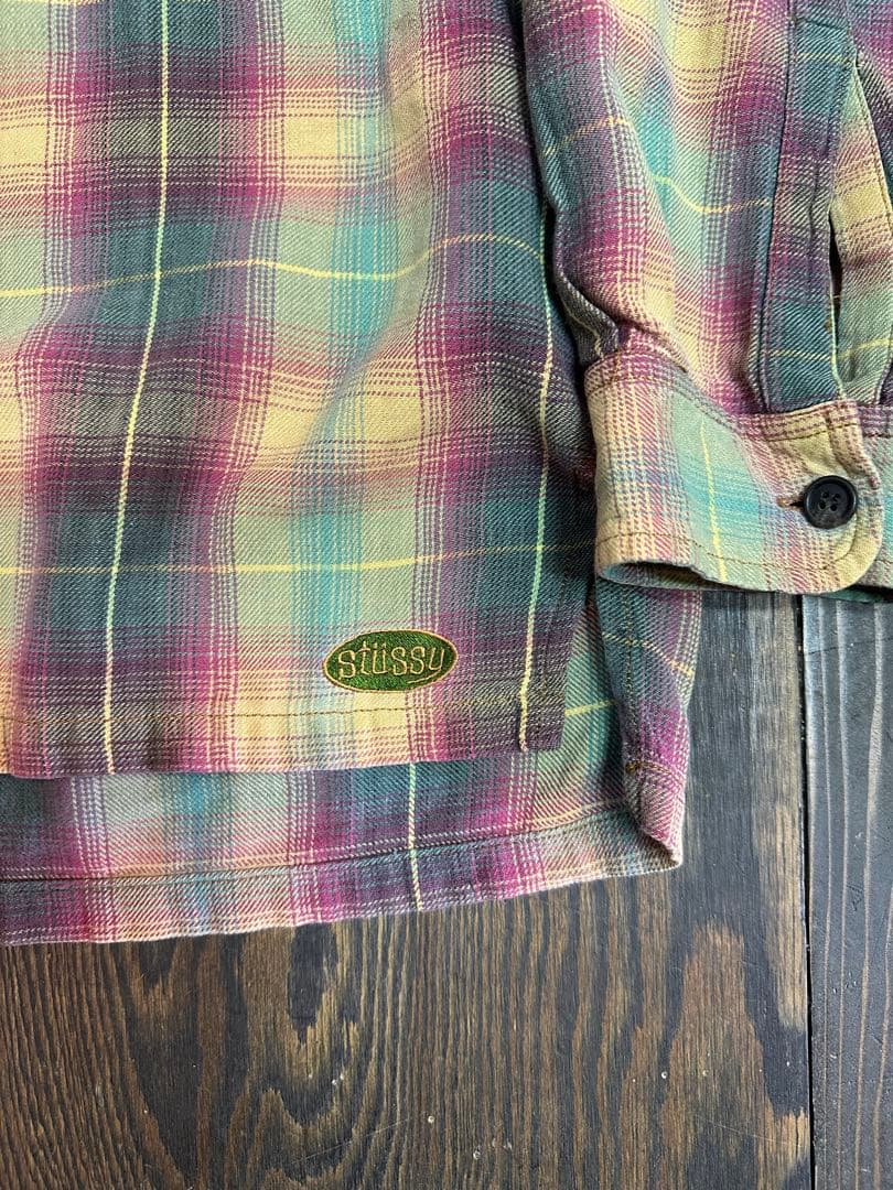 90s old stussy オンブレ シャツ ヴィンテージ USA製
