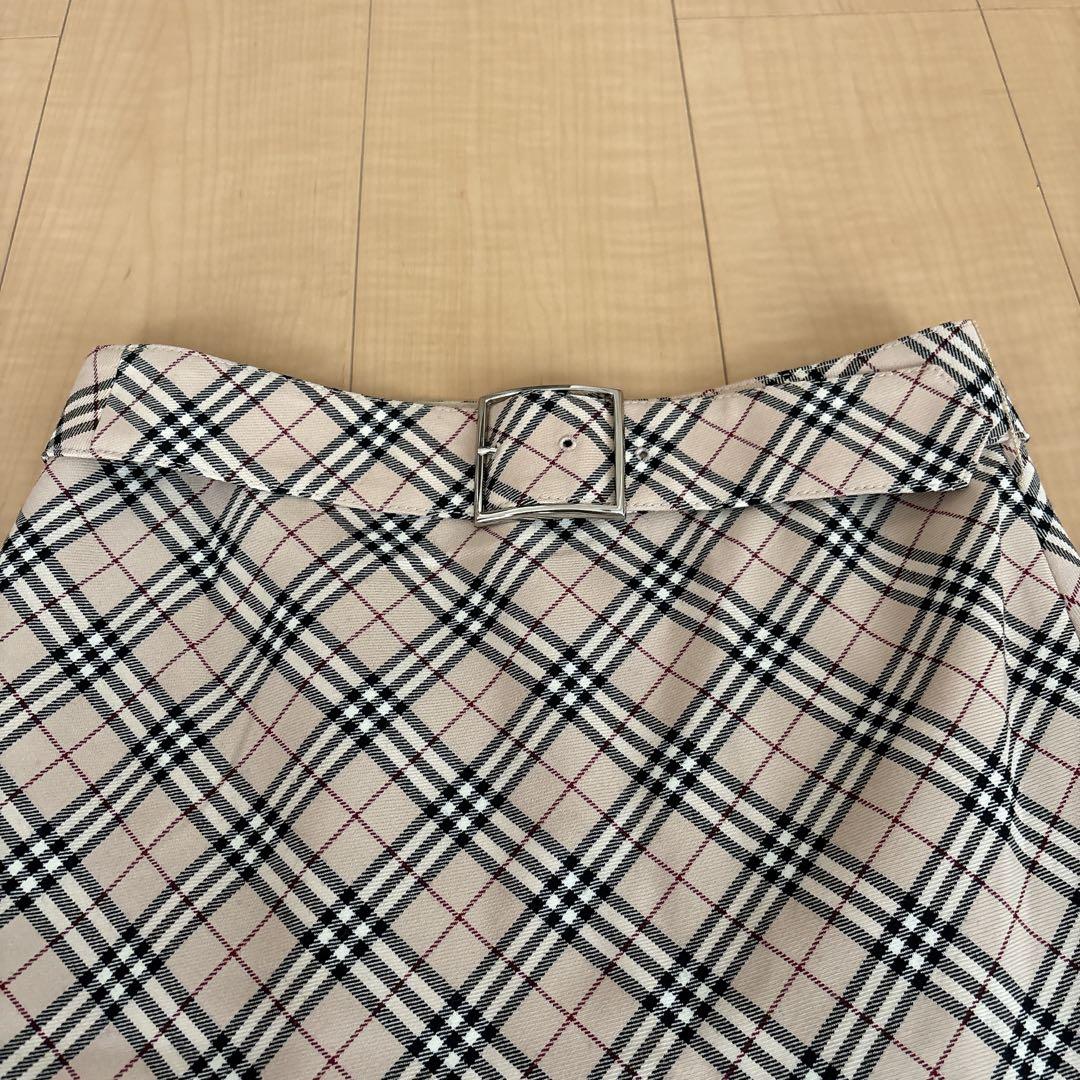 BURBERRY バーバリーブルーレーベル ノバチェック スカート ベルト　38