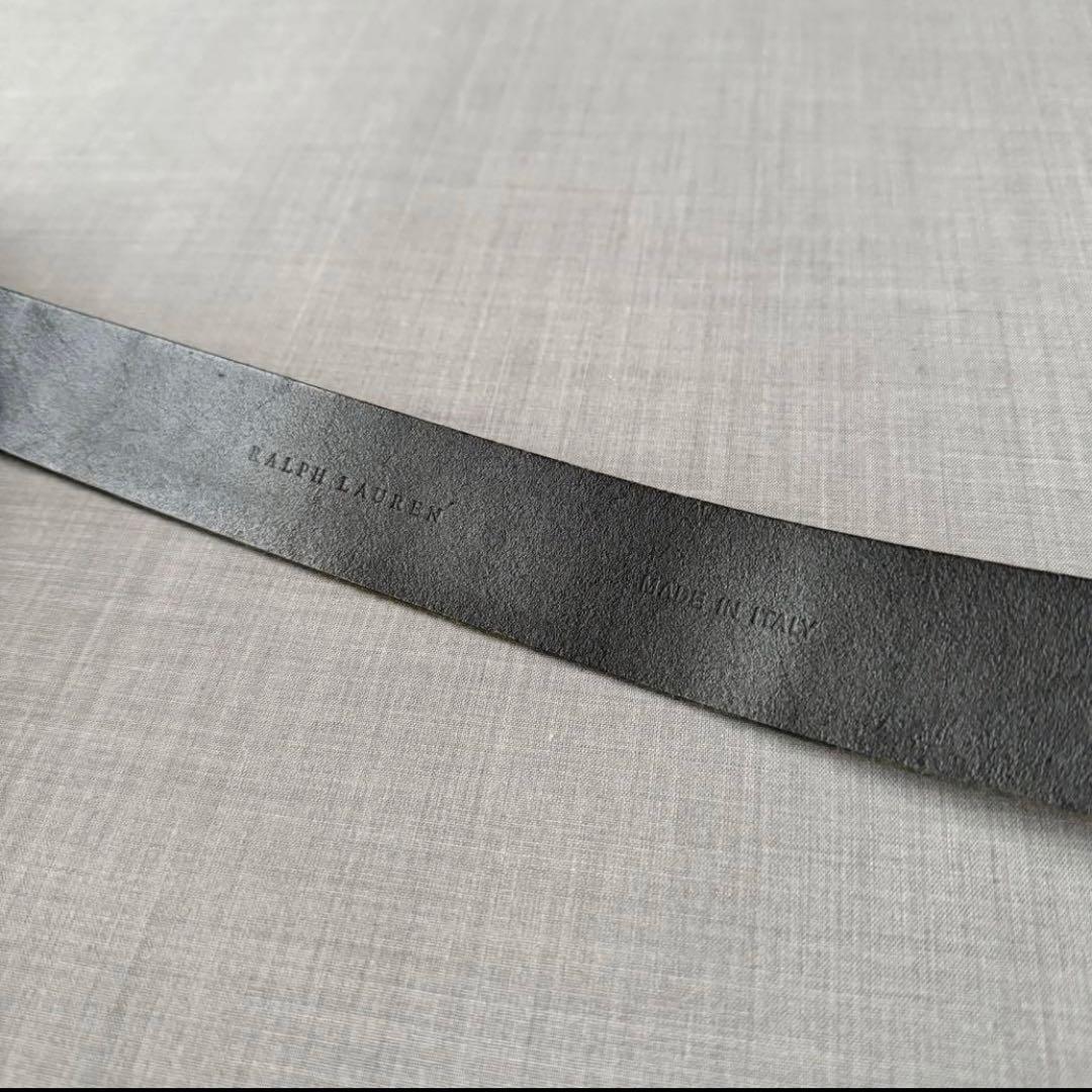 【希少】RALPH LAUREN ネイティブ柄 レザーベルト ブラック