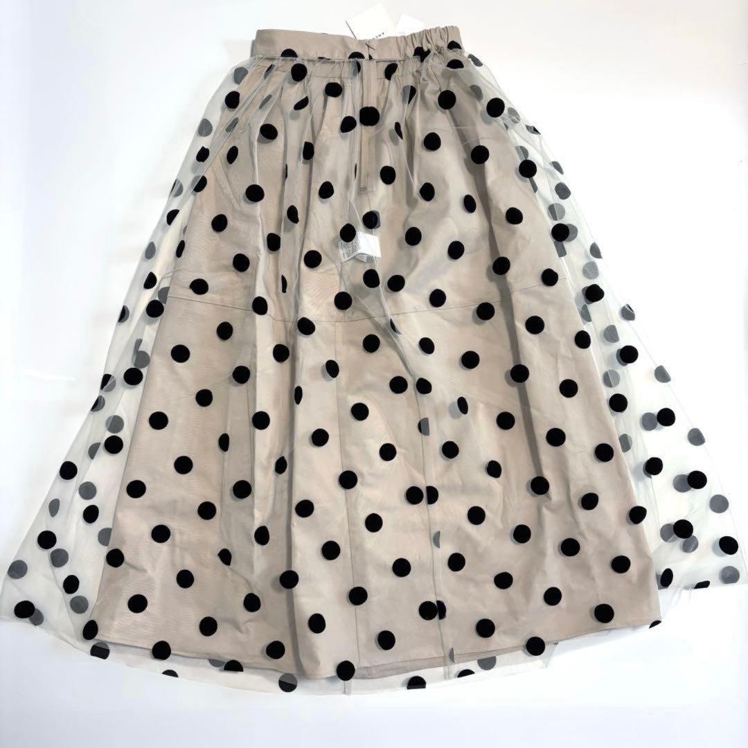 新品 ameri アメリ OTONA MUSE DOT TULLE SKIRT