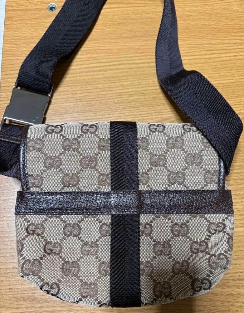 GUCCI GGパターン ウエストポーチ　ベージュ