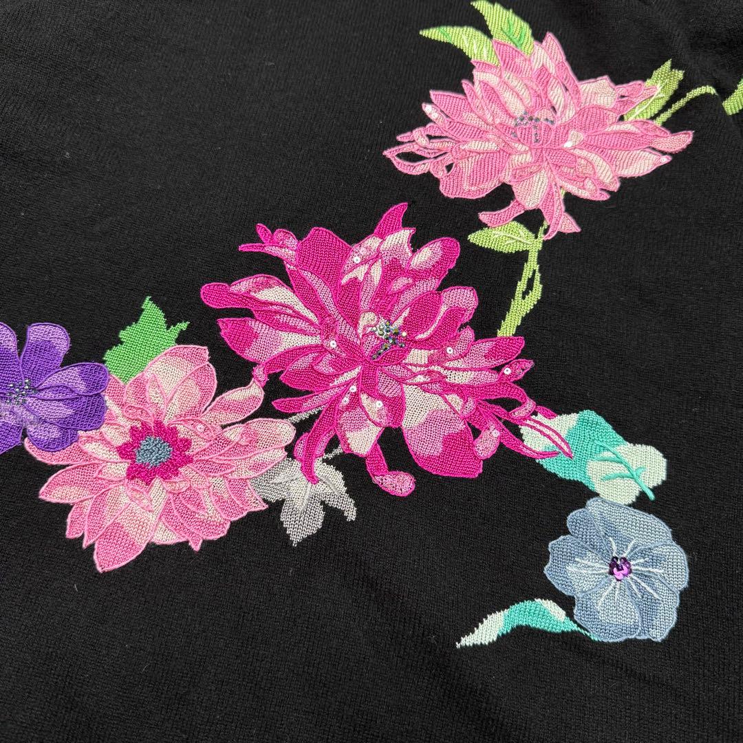 美品♡レオナール カシミヤ シルク タートルネック ニット ライトストーン XL