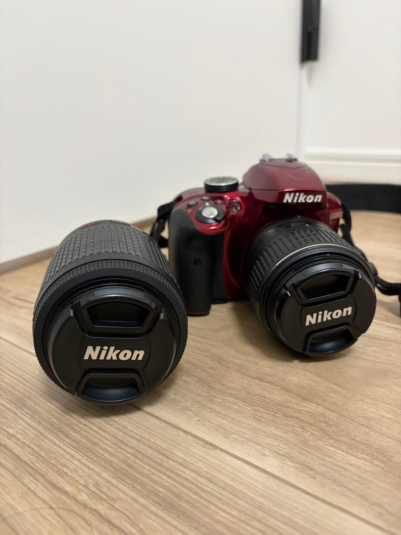 Nikon D3300 赤色 ダブルレンズセット