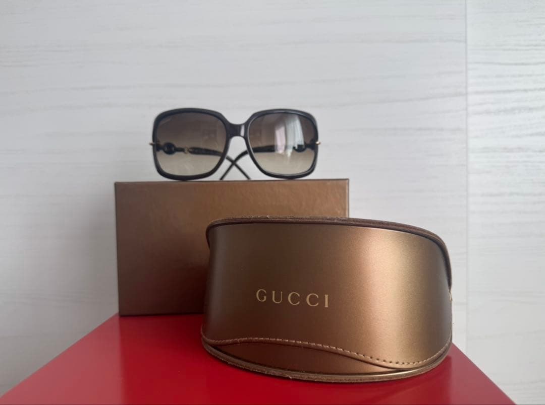 GUCCI サングラス　ダークブラウン 大きめ