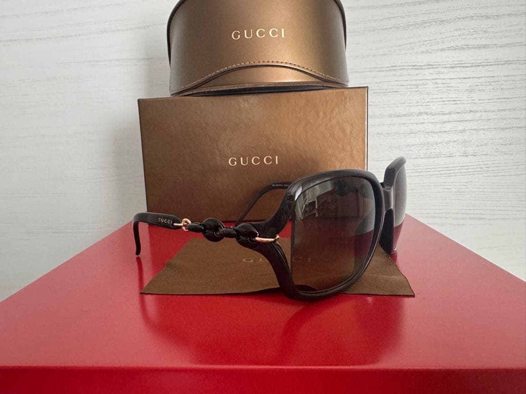 GUCCI サングラス　ダークブラウン 大きめ