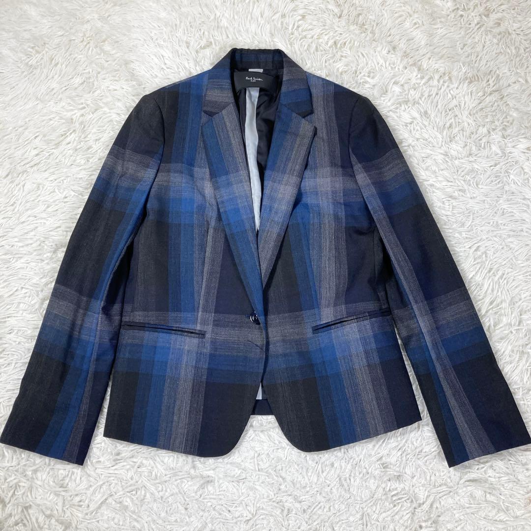 極美品　ポールスミスブラック　チェック柄　サイズ40(L)
