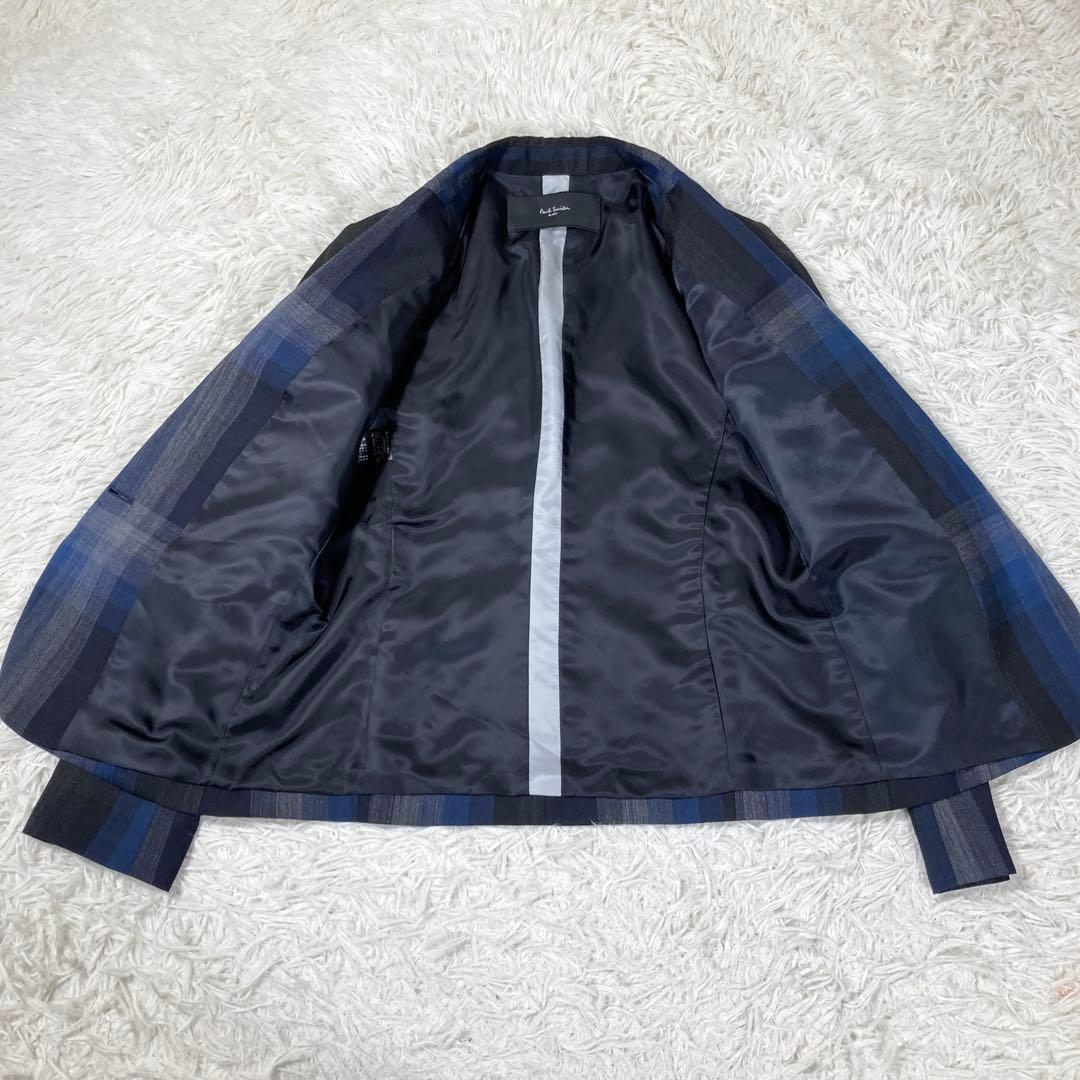 極美品　ポールスミスブラック　チェック柄　サイズ40(L)