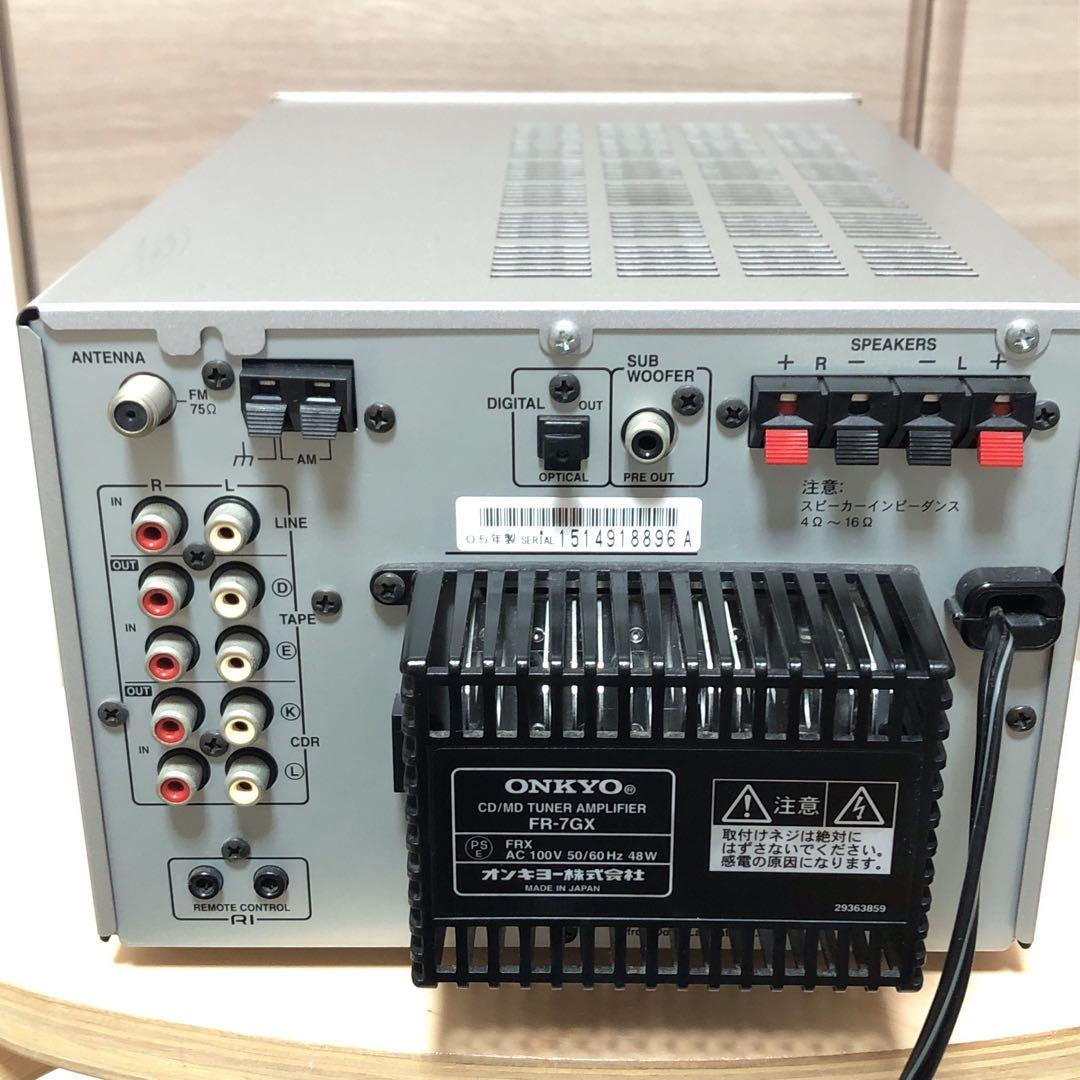 ONKYO FR-7GX CD MDコンポ リモコン付 再生動作品 現状渡し品