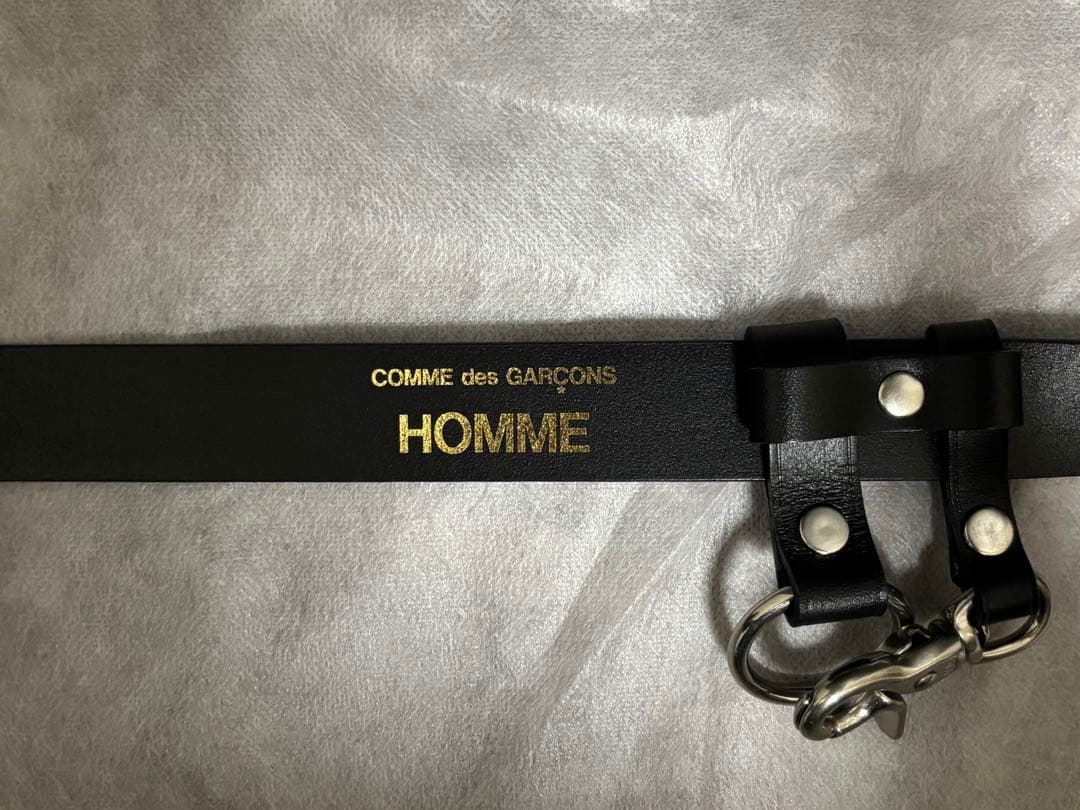 新品/未使用 COMMEdesGARCONS HOMMEブラック レザーベルト