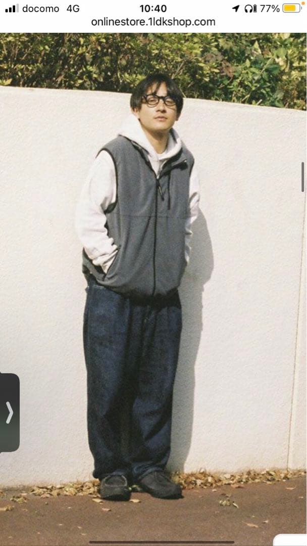 FLEECE VEST[CHARCOAL]（SIZE 2）