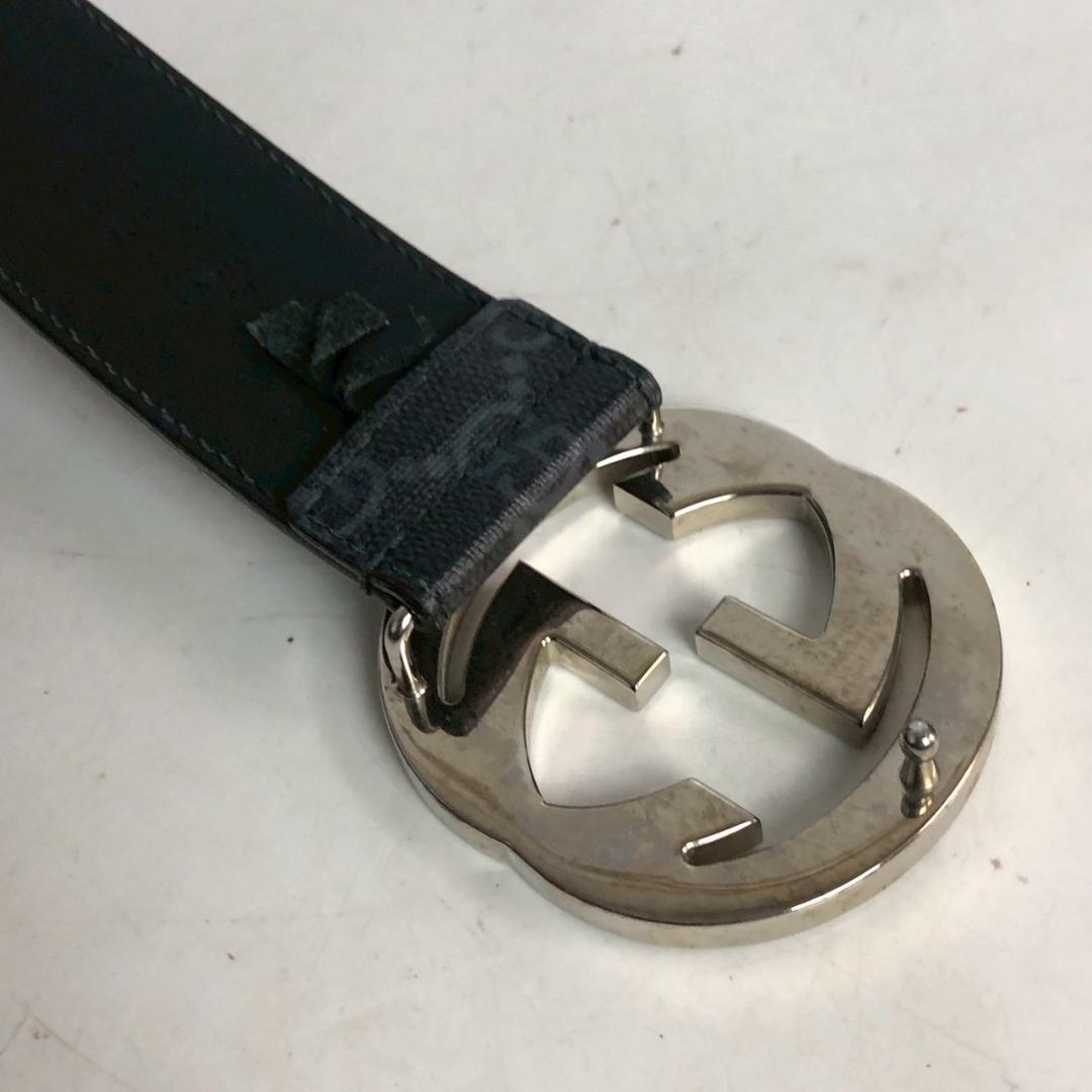 GUCCI グッチ インターロッキングG ベルト 小物 ブラック メンズ