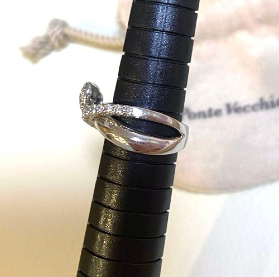 K18 WG ポンテヴェキオ ハートダイヤリング PonteVecchio 9号