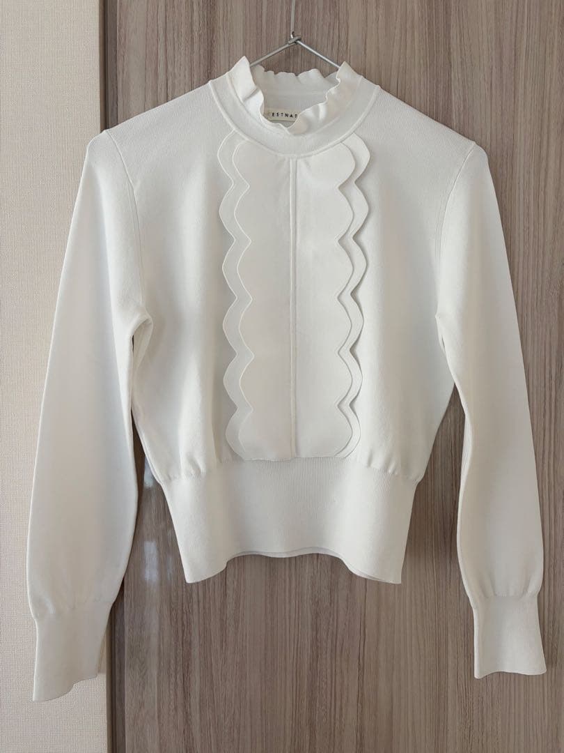 2025SS ESTNATION フリルネックニット 美品