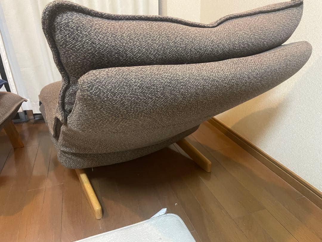 引取希望 無印良品 ハイバックリクライニングソファ オットマン付き