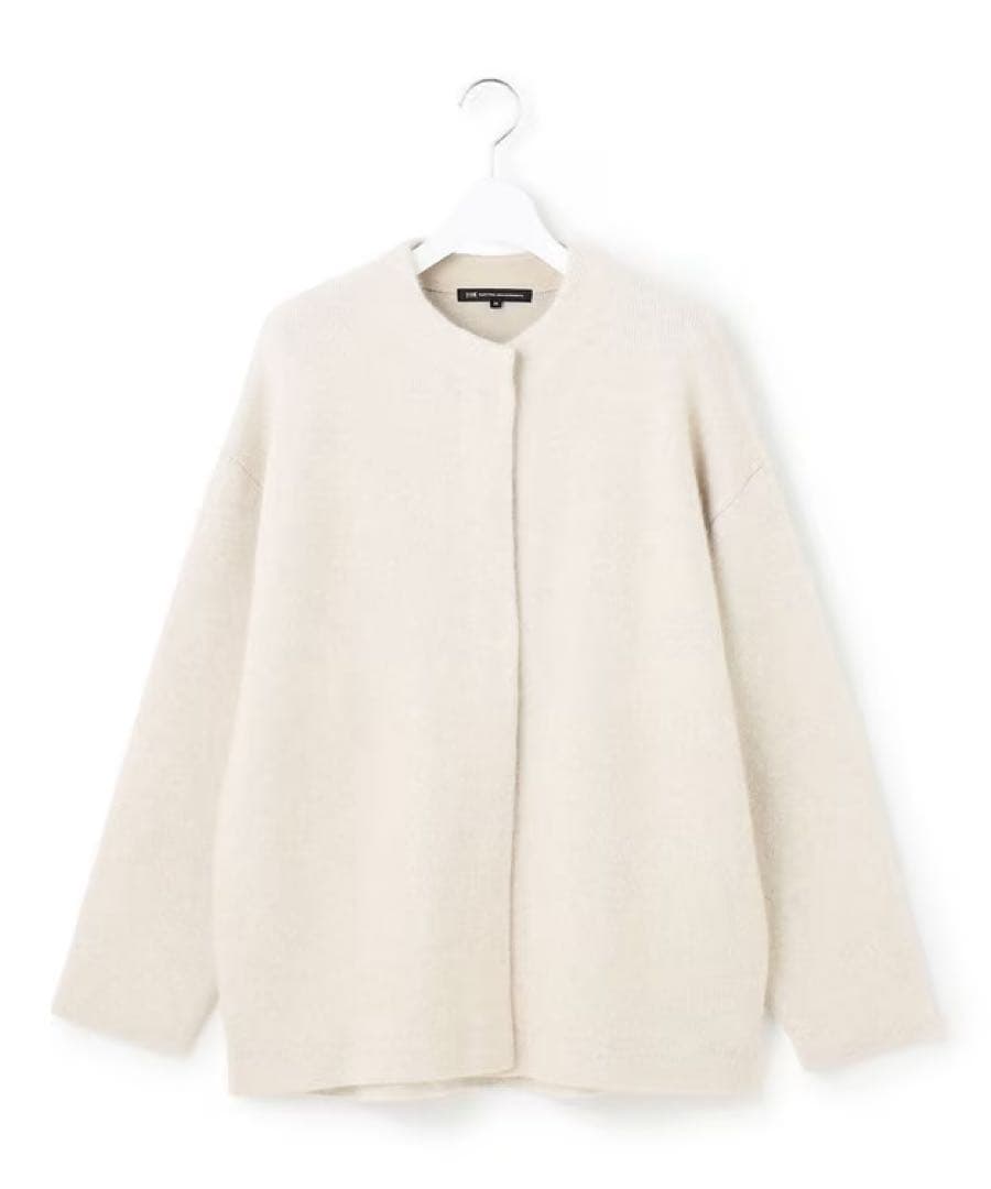 23区今季見上愛さん着用/洗えるラクーンブレンドダブルフェイス ニット アウター