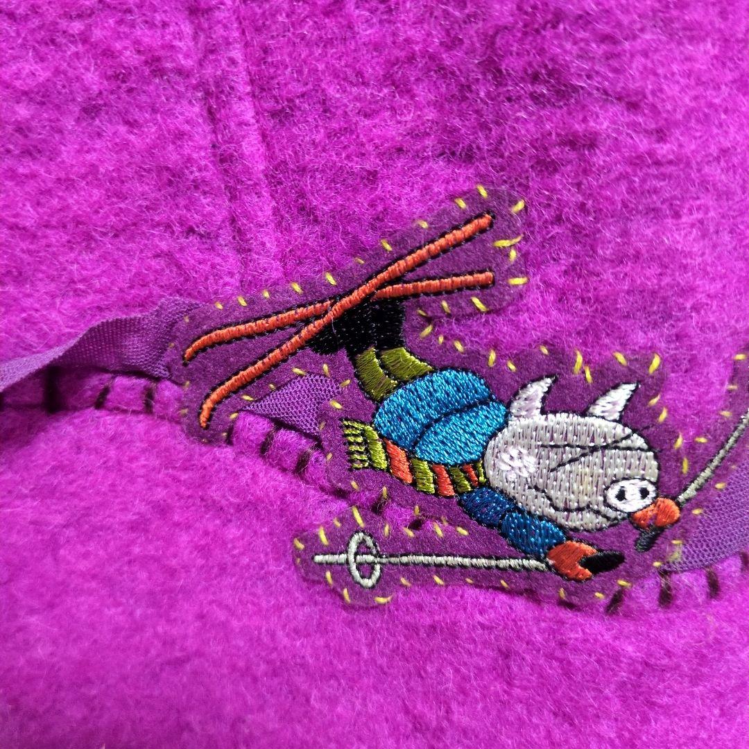 専用。アルベロベロ♥️ぶたさん可愛い裏地紫色フード付きキラキラダッフルコート