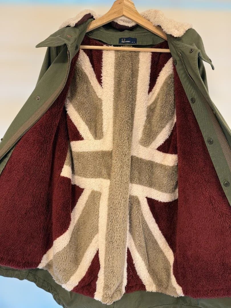 【Yos】フレッドペリー モッズコート ユニオンジャック カーキM