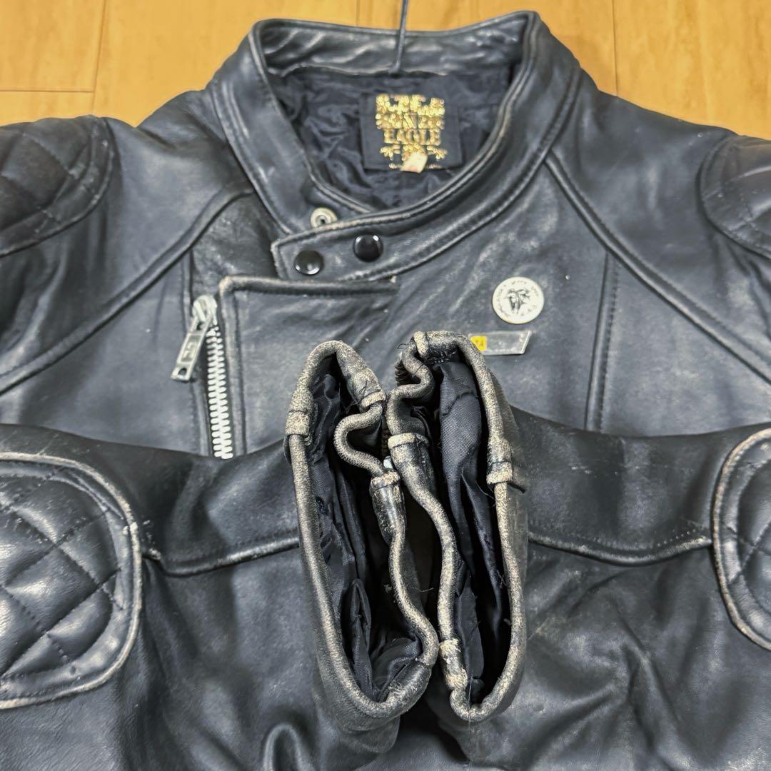 EAGLE 70s イングランド製 セミダブルライダースジャケット ロンジャン