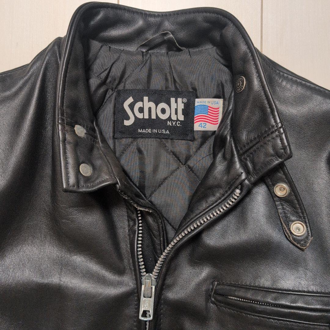 Schott XL 42 シングルライダース　ジャケット　ショット