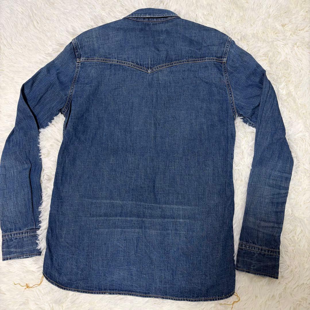 美品　REMI RELIEF デニムウェスタンシャツ L