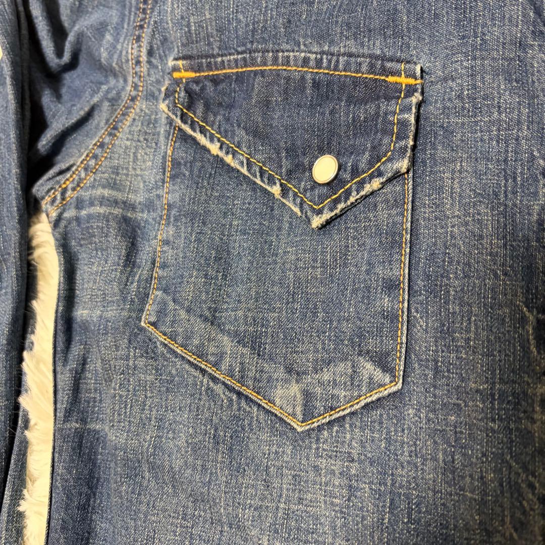 美品　REMI RELIEF デニムウェスタンシャツ L