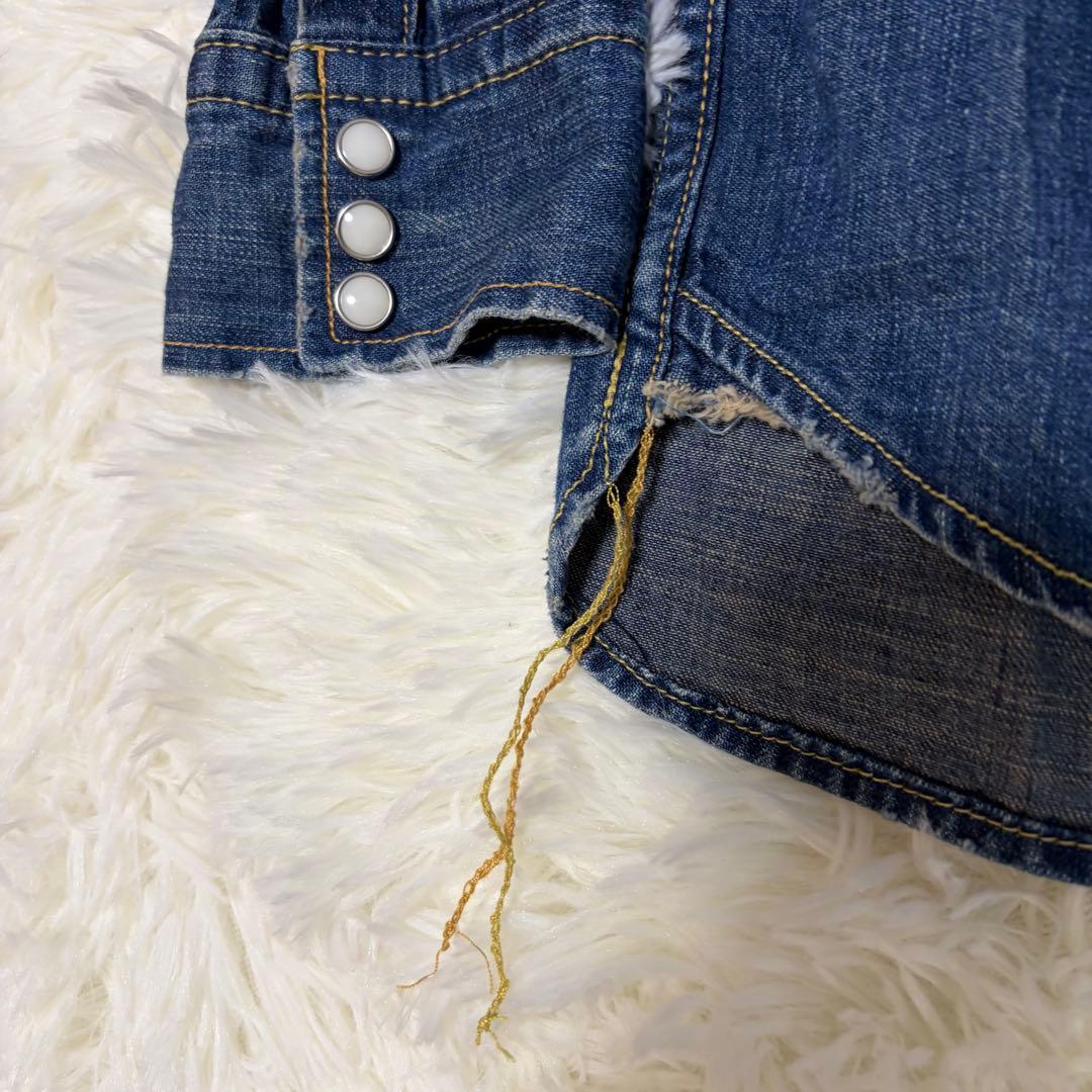 美品　REMI RELIEF デニムウェスタンシャツ L