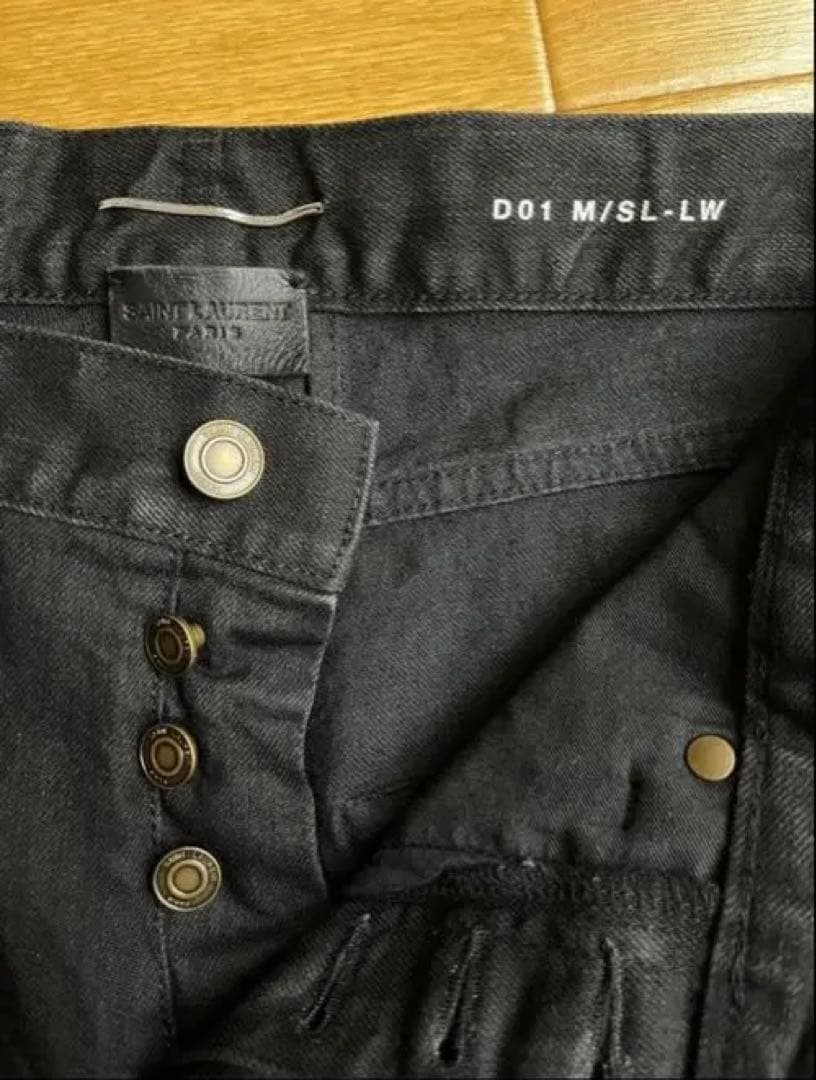 サンローラン　コーティングスキニーデニム　エディ　ダークコア　archive
