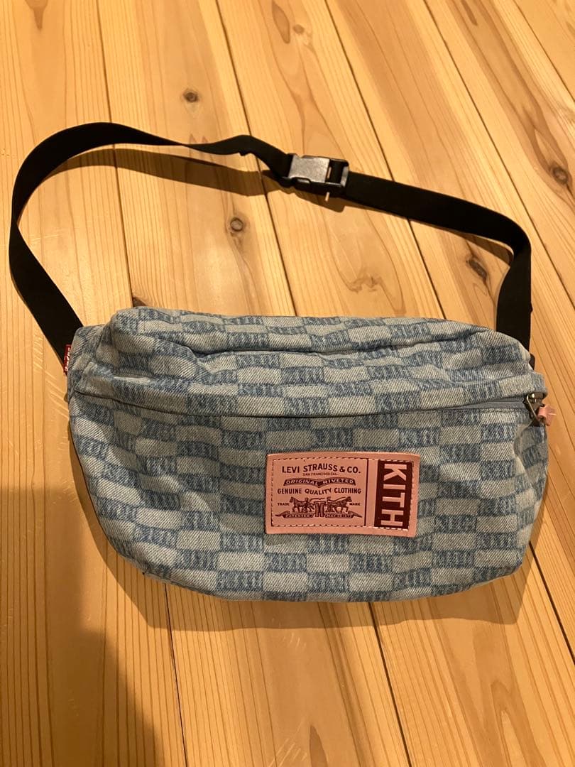 KITH デニムチェックボディバッグ