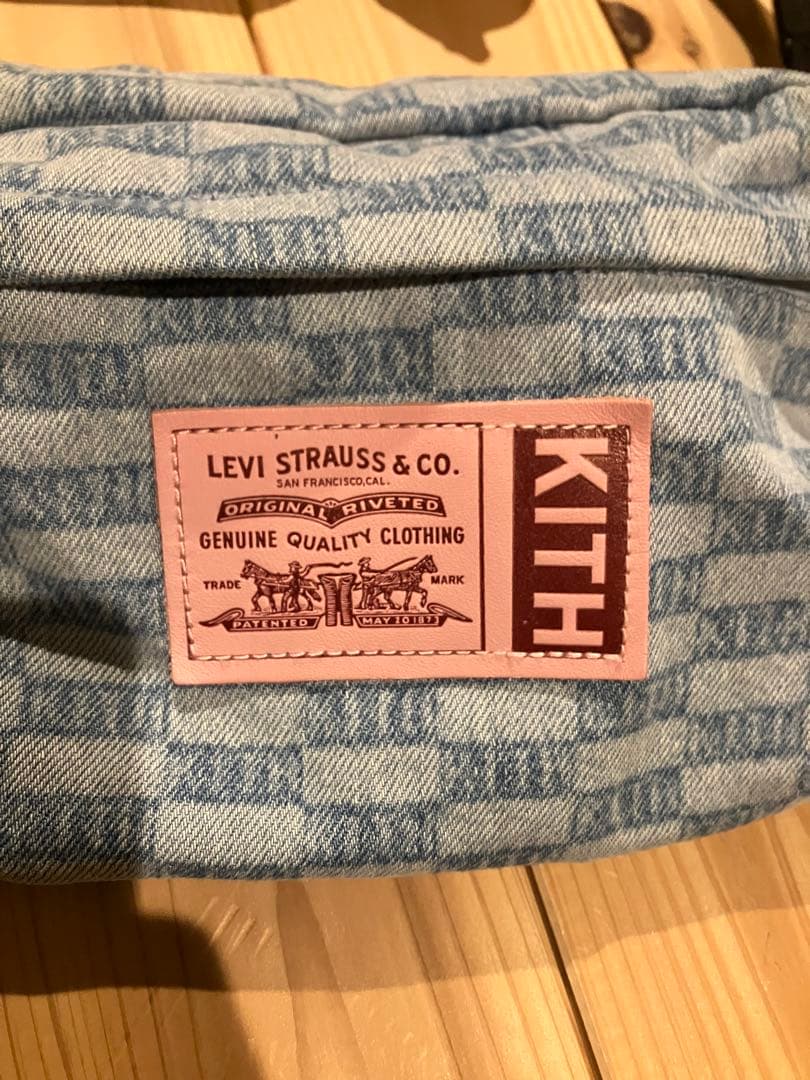 KITH デニムチェックボディバッグ