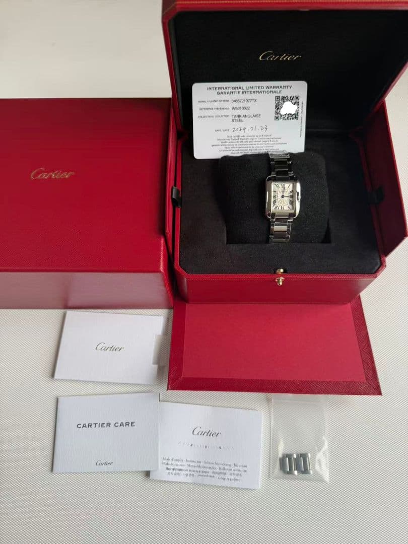 カルティエ タンクアングレーズSM W5310022 腕時計