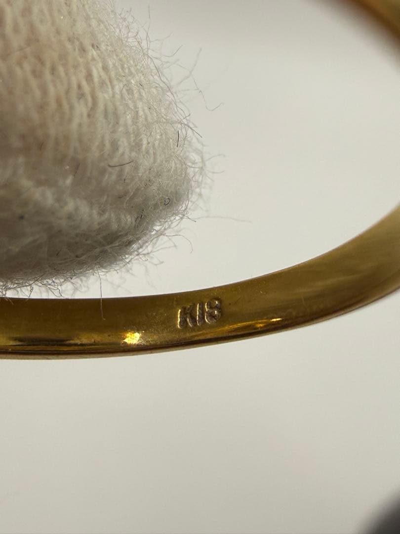 K18 パール ダイヤモンド リング 12号