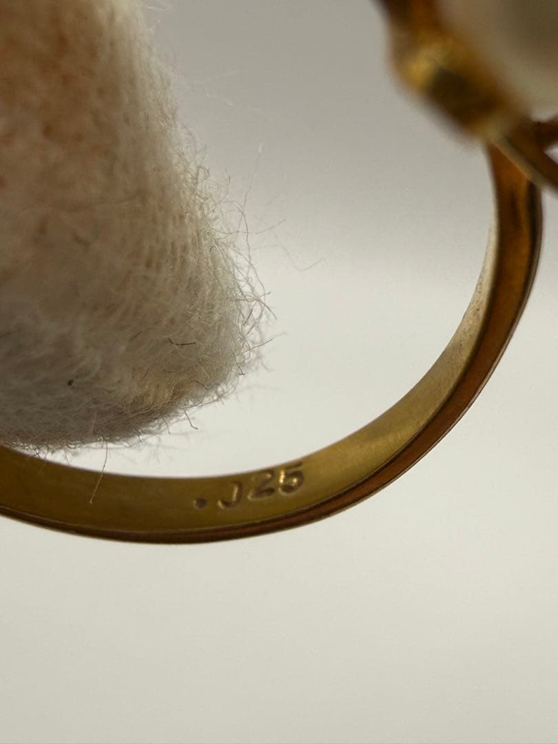 K18 パール ダイヤモンド リング 12号