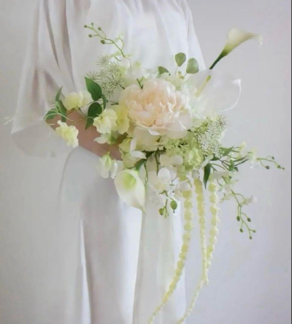 アーティフィシャルフラワー ブーケ イヤーカフ ブートニア　セット