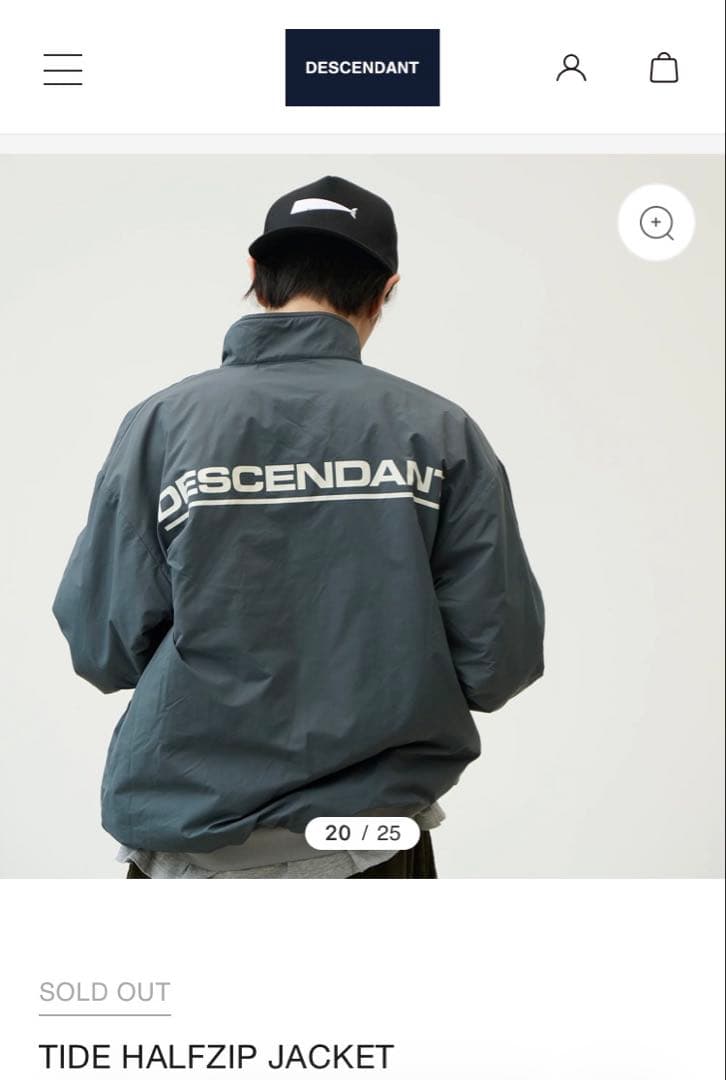 Y*U様 descendant ハーフジップジャケット フリース 1 GRAY