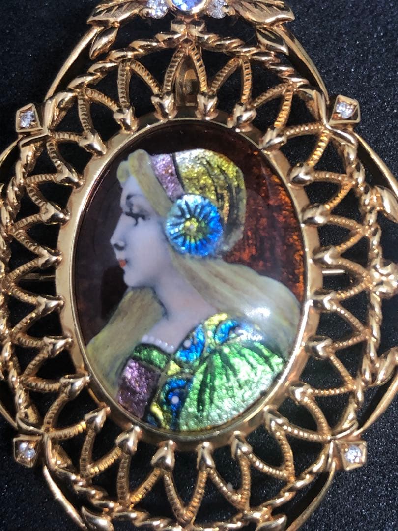 梶光夫 K18 pt900 ダイヤモンド ペンダント トップ ブローチ