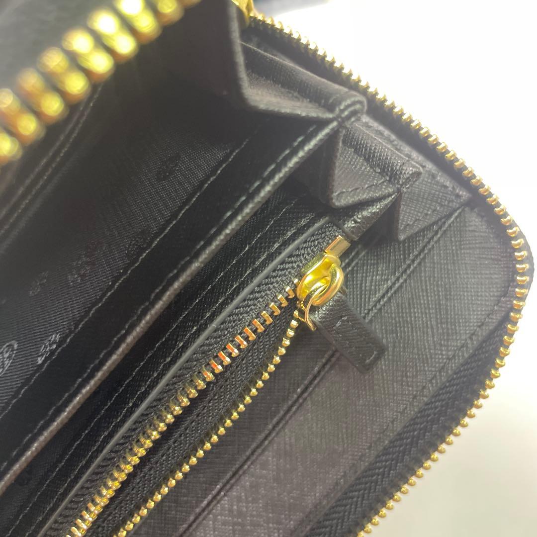 新品　トリーバーチ　長財布（黒）TORYBURCH ラウンドファスナー　ブラック