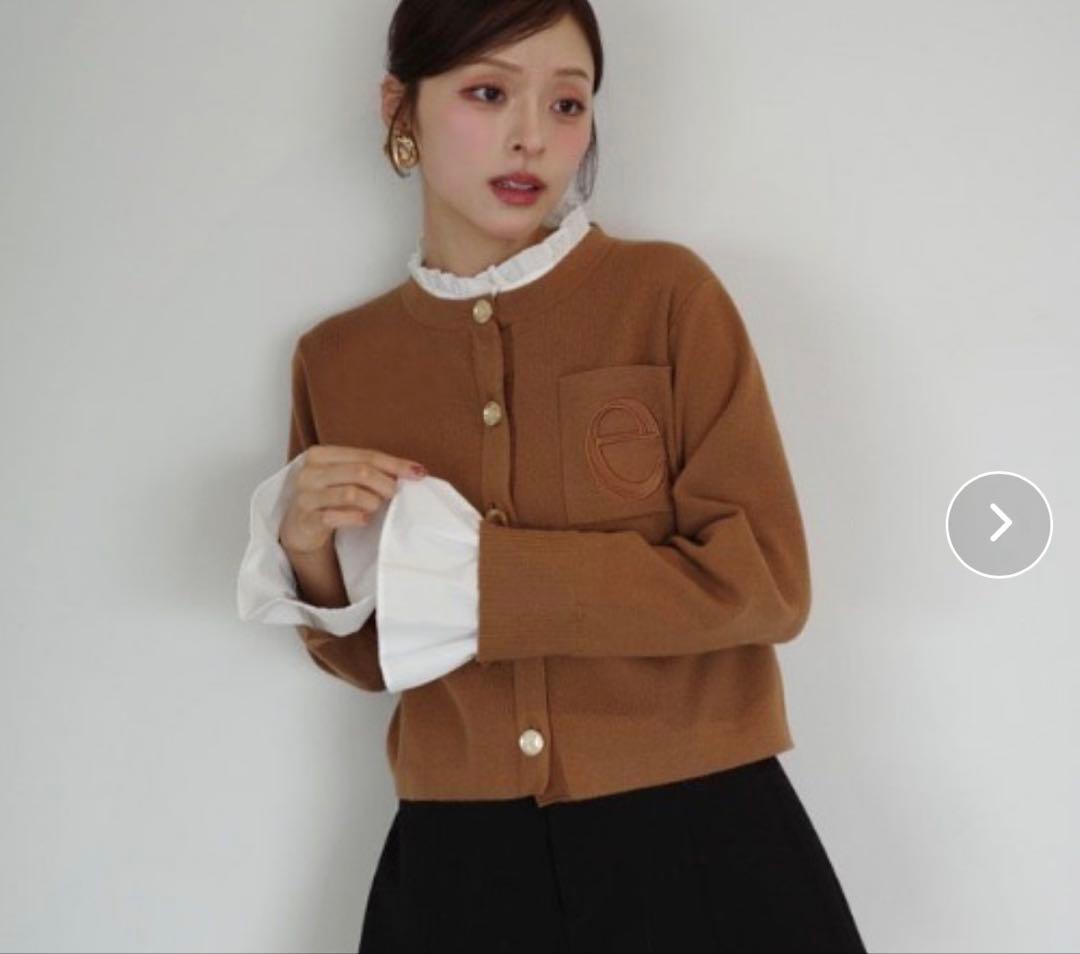 Attached collar ニットジャケット