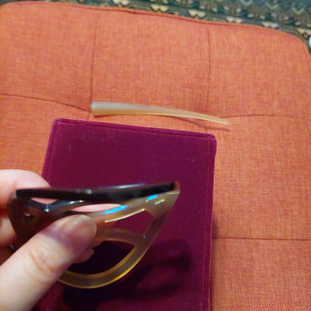 修理傷跡ありHERMESヘアアクセサリーバッファローホーンの鼈甲簪