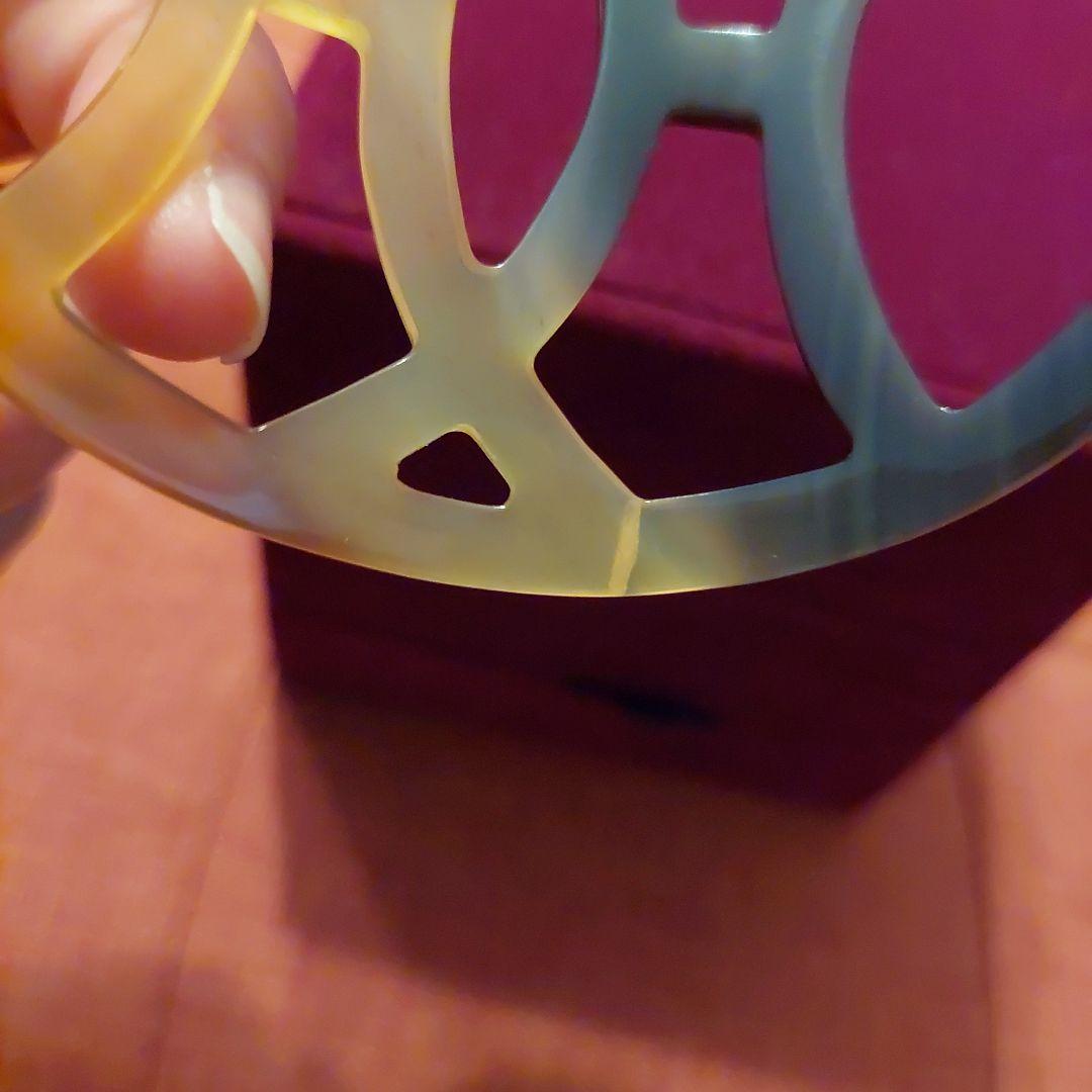 修理傷跡ありHERMESヘアアクセサリーバッファローホーンの鼈甲簪