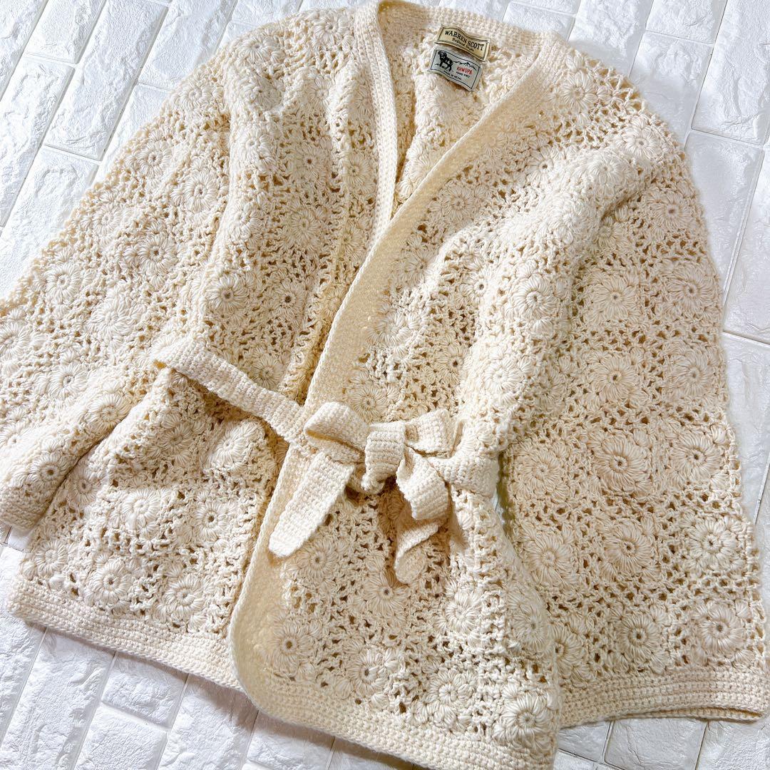 SHIPS別注 WARREN SCOTT ハンドクロシェット カーディガン