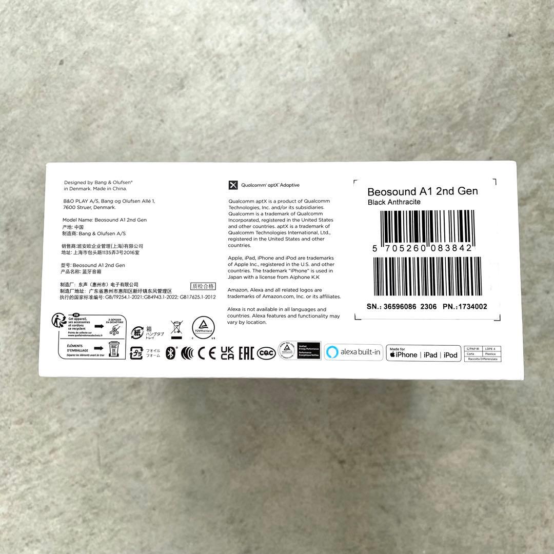 Bang & Olufsen Beosound A1 2nd Gen ブラック