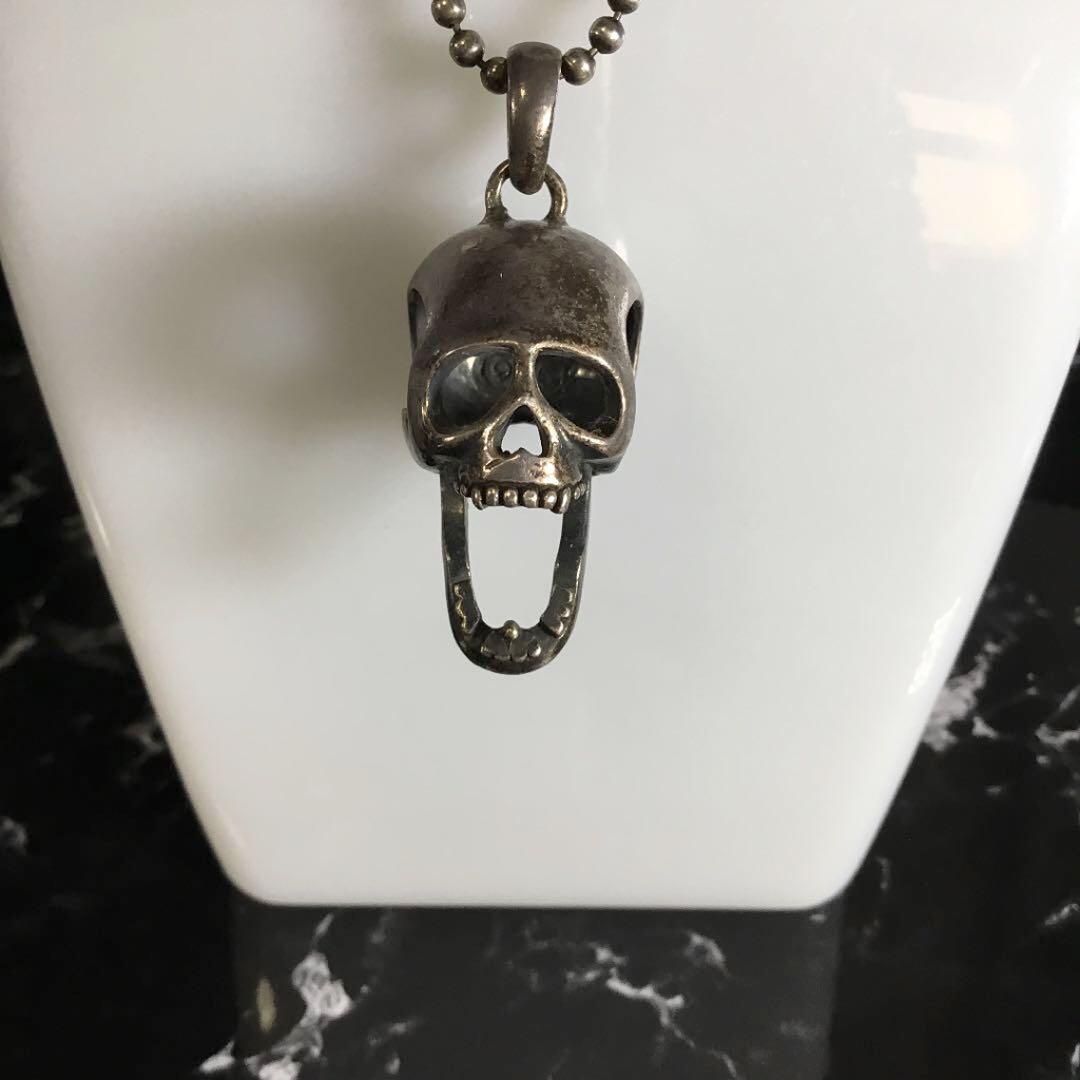 ロエン Roen Silver 925 スカル ボールチェーン ネックレス