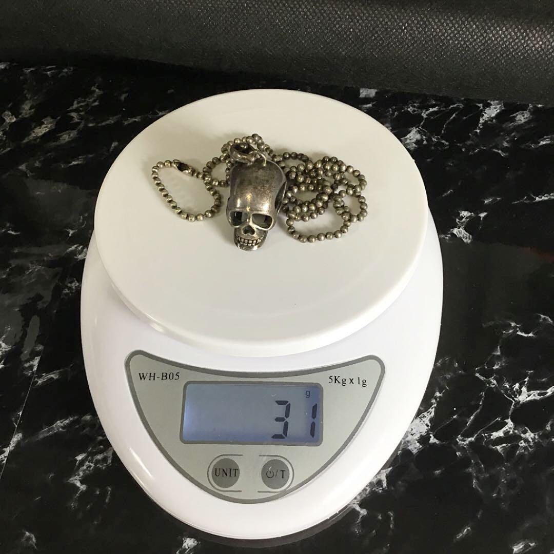 ロエン Roen Silver 925 スカル ボールチェーン ネックレス