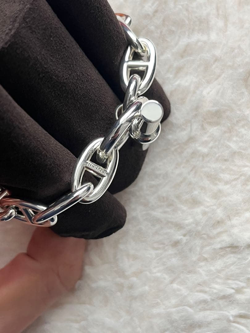 新品HERMES シェーヌダンクル　ブレスレットGM12コマ　ppp