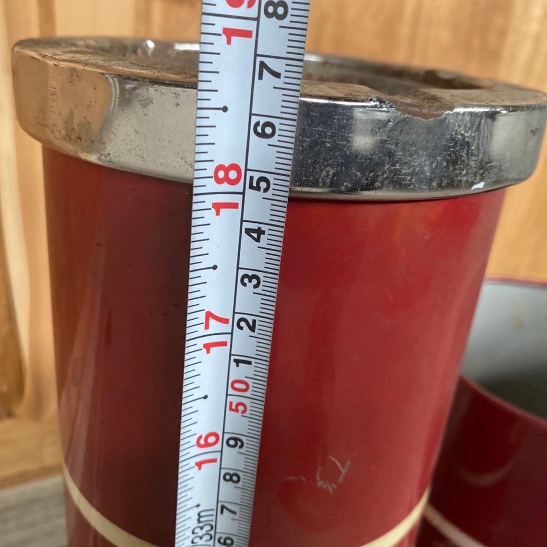 昭和レトロLARK 置き型灰皿 ゴミ箱缶　2個セット　灰皿　ラーク　傘立て