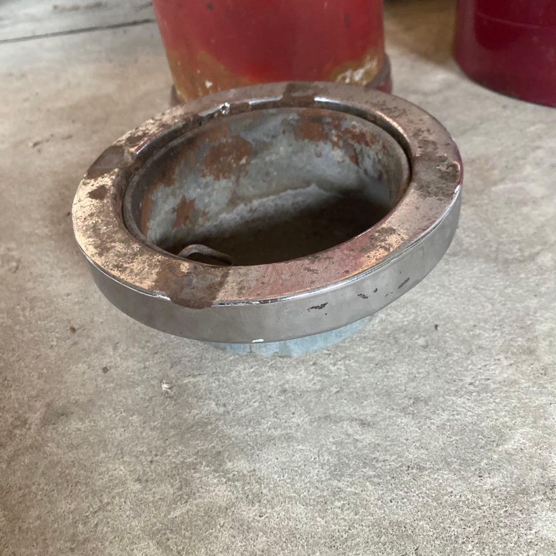 昭和レトロLARK 置き型灰皿 ゴミ箱缶　2個セット　灰皿　ラーク　傘立て