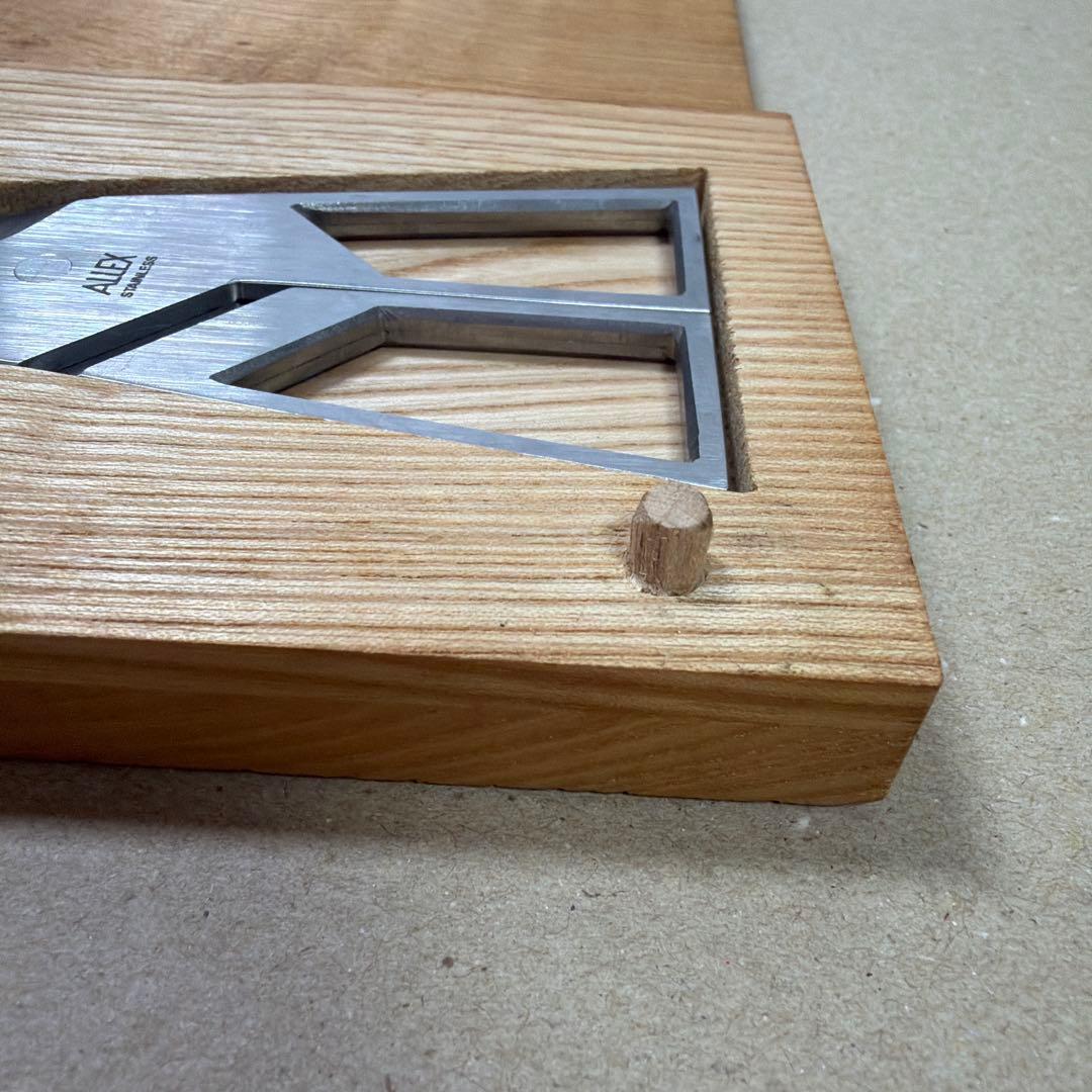 廃盤 ALLEX RAKUSHISYA 落柿舎 三角形 ハサミ 鋏 デザイン 箱