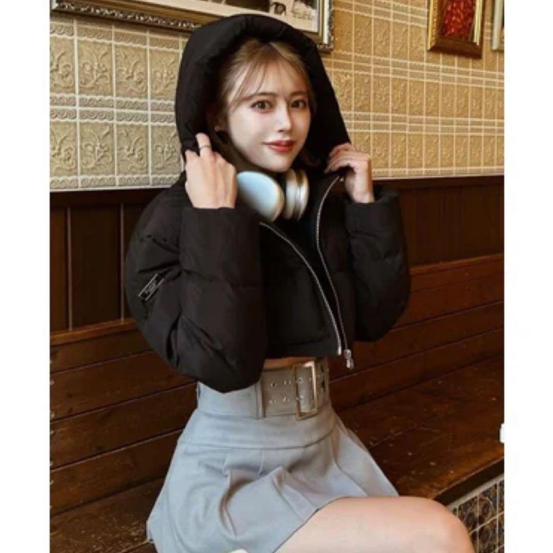 【Darich 】クロップドパフダウンジャケット　ブラック