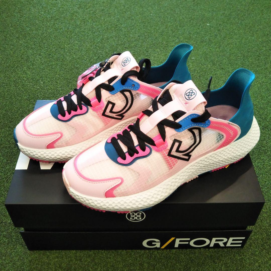 新品 ジーフォア 073432855 ゴルフシューズ ピンク/ブルー 24cm